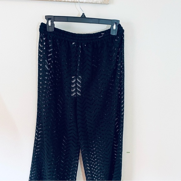 ๐๏ธ NWT Turks & Caicos Crochet Black Beach Cover-Up Pants โ Size M ๐ค๐ - Picture 11 of 12